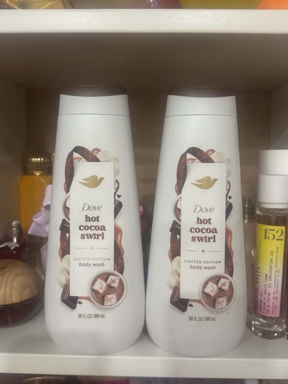 2 Pack Dove Hot Cocoa Swirl Limited Edition Body Wash 20 fl oz
